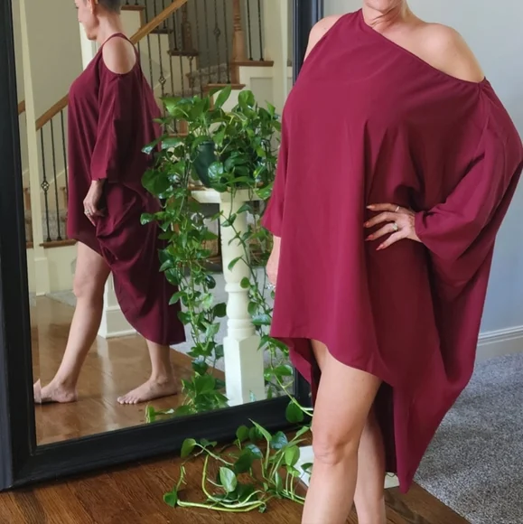 strapless open back dress MULETT Red / Petite